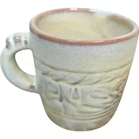 Frankoma Vintage Pottery Coffee Mug, 7C Mayan Aztec, Desert Sand - Picture 2 of 4